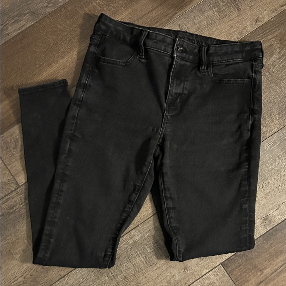 American Eagle Next Level Stretch Black Women's High-Waisted Jeans